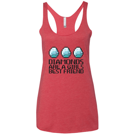 T-Shirts Vintage Red / X-Small Diamonds Are A Girls Best Friend Women's Triblend Racerback Tank