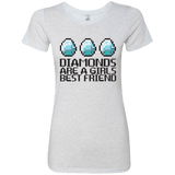 T-Shirts Heather White / Small Diamonds Are A Girls Best Friend Women's Triblend T-Shirt