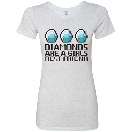 T-Shirts Heather White / Small Diamonds Are A Girls Best Friend Women's Triblend T-Shirt