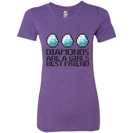 T-Shirts Purple Rush / Small Diamonds Are A Girls Best Friend Women's Triblend T-Shirt
