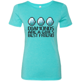 T-Shirts Tahiti Blue / Small Diamonds Are A Girls Best Friend Women's Triblend T-Shirt