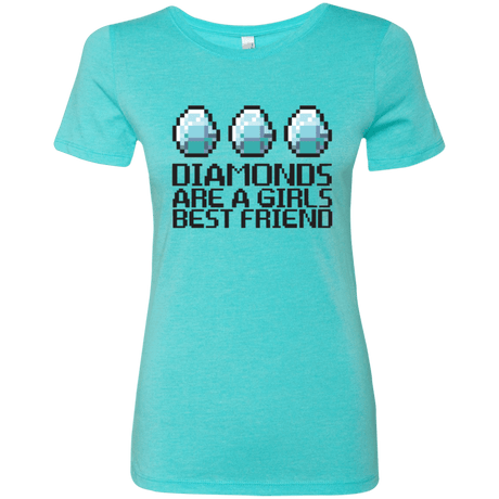 T-Shirts Tahiti Blue / Small Diamonds Are A Girls Best Friend Women's Triblend T-Shirt