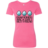 T-Shirts Vintage Pink / Small Diamonds Are A Girls Best Friend Women's Triblend T-Shirt