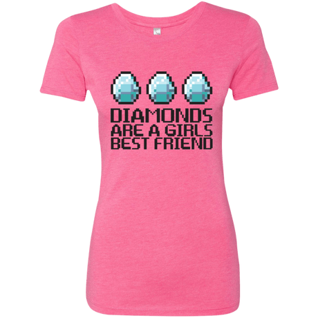 T-Shirts Vintage Pink / Small Diamonds Are A Girls Best Friend Women's Triblend T-Shirt