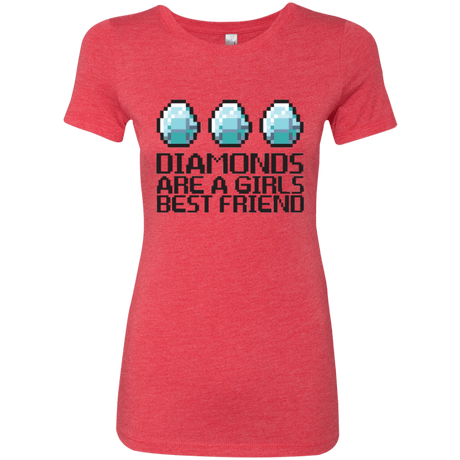 T-Shirts Vintage Red / Small Diamonds Are A Girls Best Friend Women's Triblend T-Shirt