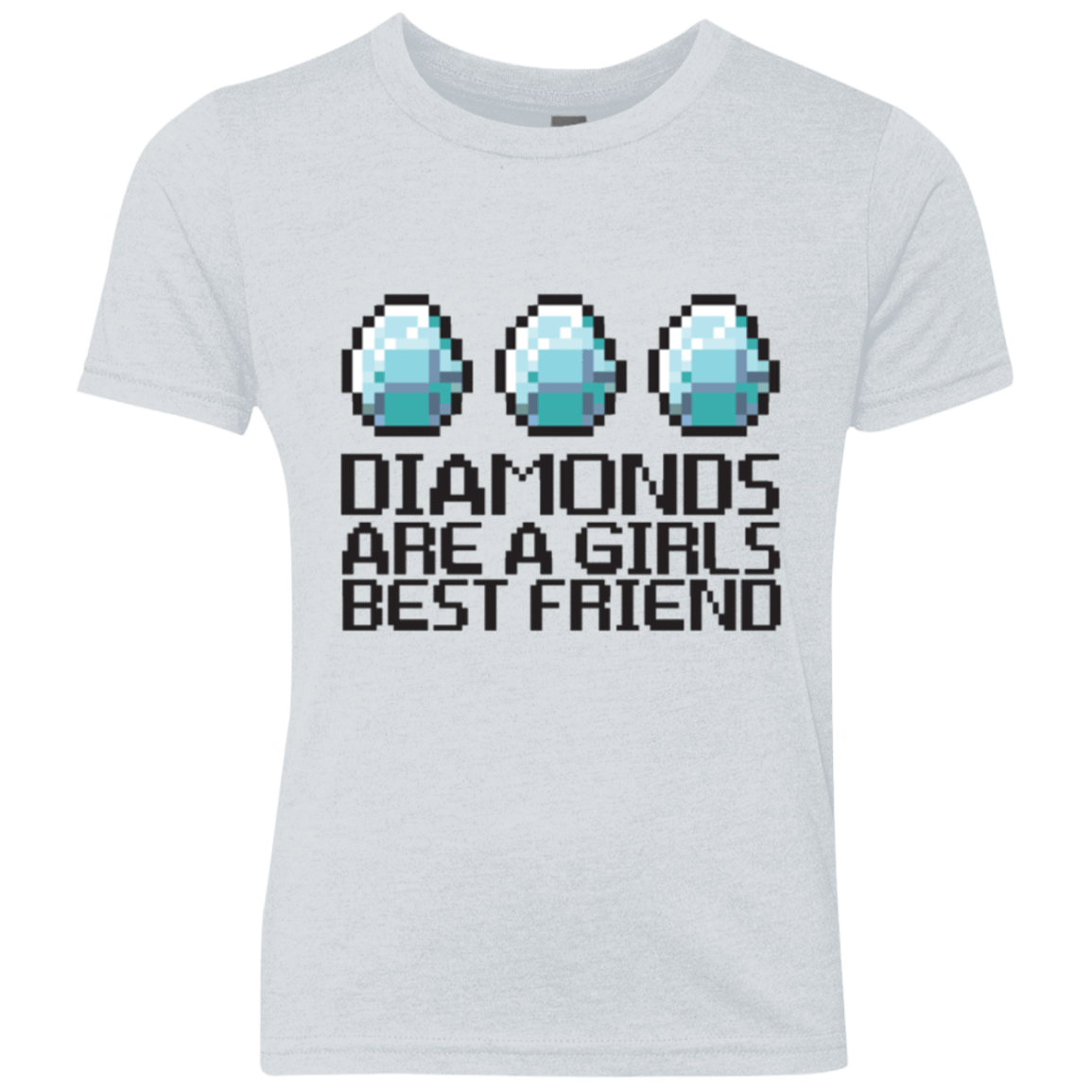 T-Shirts Heather White / YXS Diamonds Are A Girls Best Friend Youth Triblend T-Shirt