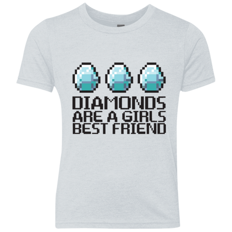 T-Shirts Heather White / YXS Diamonds Are A Girls Best Friend Youth Triblend T-Shirt