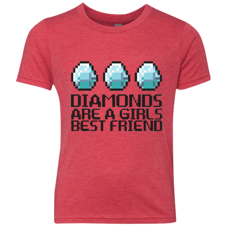 T-Shirts Vintage Red / YXS Diamonds Are A Girls Best Friend Youth Triblend T-Shirt