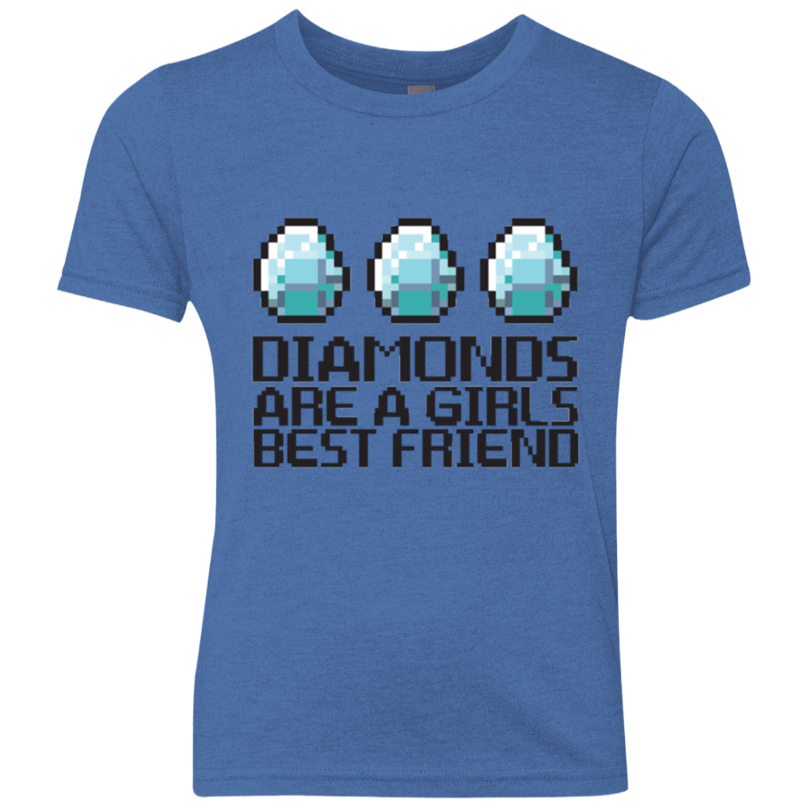 T-Shirts Vintage Royal / YXS Diamonds Are A Girls Best Friend Youth Triblend T-Shirt
