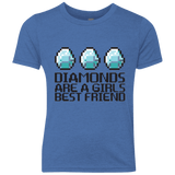 T-Shirts Vintage Royal / YXS Diamonds Are A Girls Best Friend Youth Triblend T-Shirt