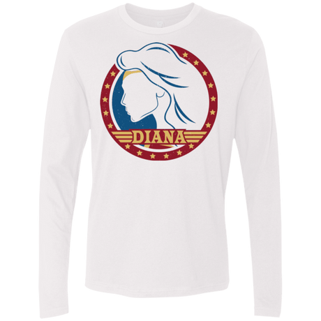 T-Shirts White / S Diana Men's Premium Long Sleeve