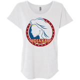 T-Shirts Heather White / X-Small Diana Triblend Dolman Sleeve