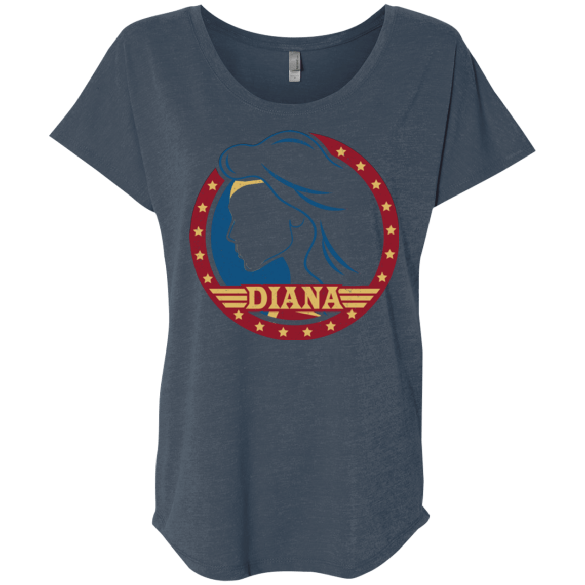 T-Shirts Indigo / X-Small Diana Triblend Dolman Sleeve