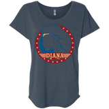 T-Shirts Indigo / X-Small Diana Triblend Dolman Sleeve
