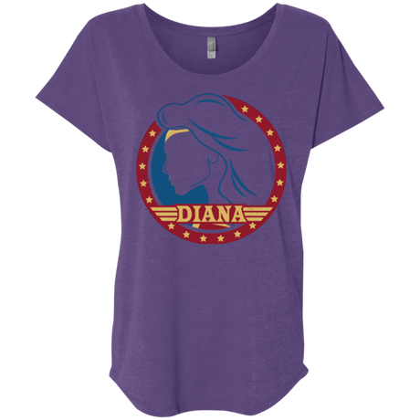 T-Shirts Purple Rush / X-Small Diana Triblend Dolman Sleeve