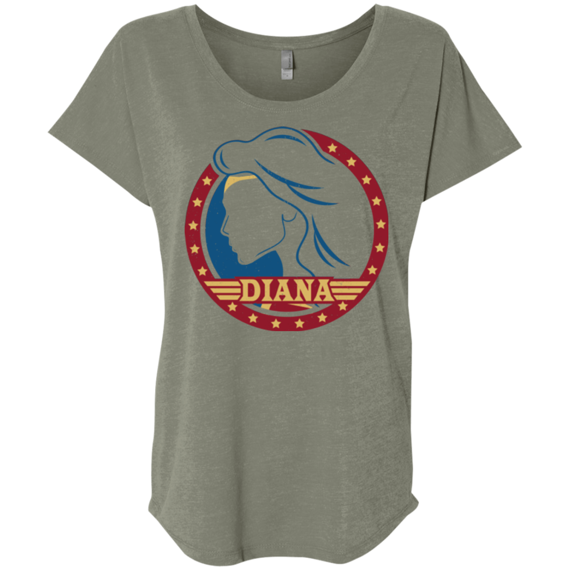 T-Shirts Venetian Grey / X-Small Diana Triblend Dolman Sleeve