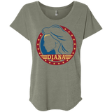 T-Shirts Venetian Grey / X-Small Diana Triblend Dolman Sleeve