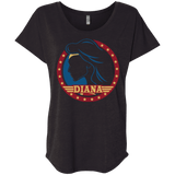T-Shirts Vintage Black / X-Small Diana Triblend Dolman Sleeve