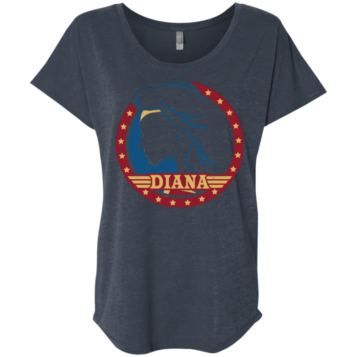 T-Shirts Vintage Navy / X-Small Diana Triblend Dolman Sleeve