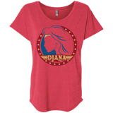T-Shirts Vintage Red / X-Small Diana Triblend Dolman Sleeve