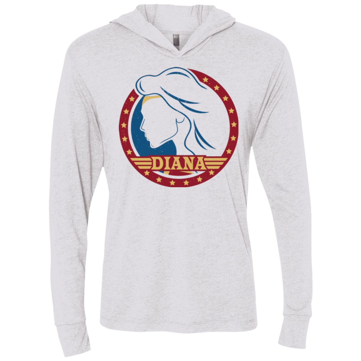 T-Shirts Heather White / X-Small Diana Triblend Long Sleeve Hoodie Tee