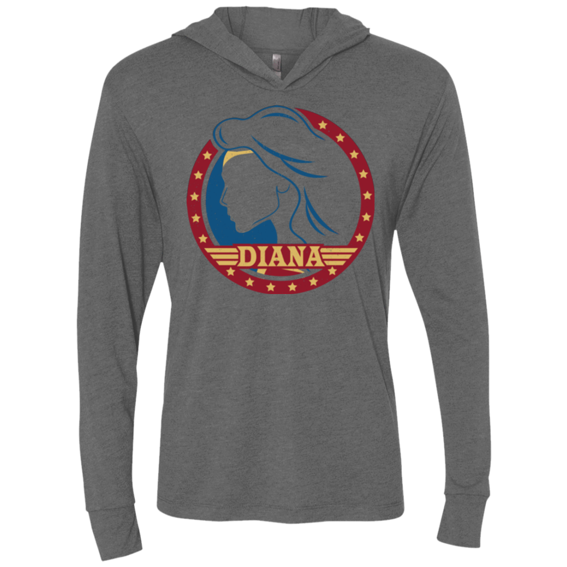 T-Shirts Premium Heather / X-Small Diana Triblend Long Sleeve Hoodie Tee