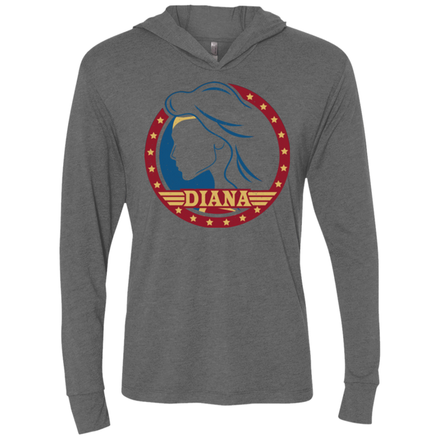T-Shirts Premium Heather / X-Small Diana Triblend Long Sleeve Hoodie Tee