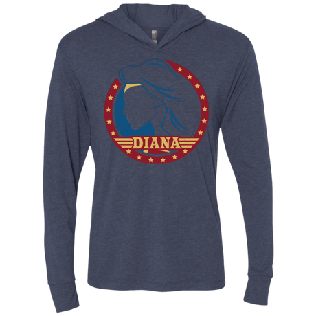 T-Shirts Vintage Navy / X-Small Diana Triblend Long Sleeve Hoodie Tee