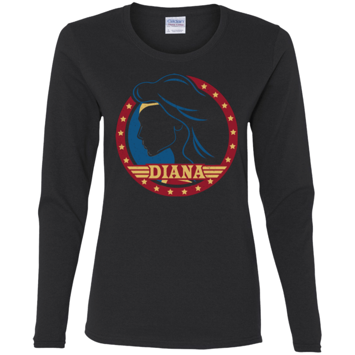 T-Shirts Black / S Diana Women's Long Sleeve T-Shirt