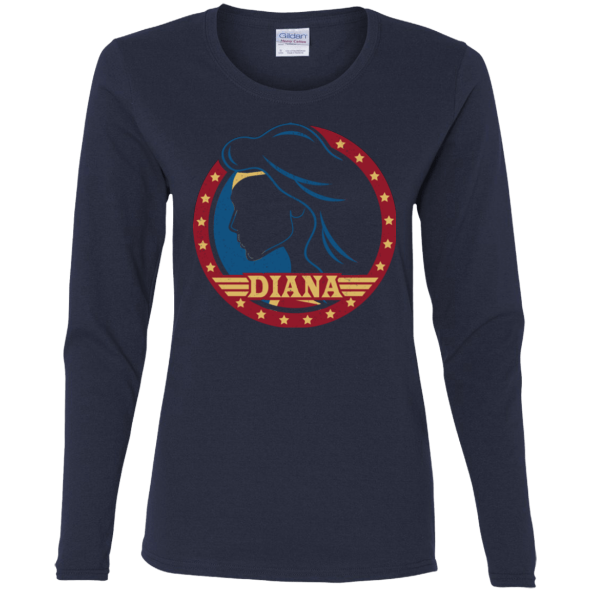 T-Shirts Navy / S Diana Women's Long Sleeve T-Shirt