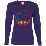 T-Shirts Purple / S Diana Women's Long Sleeve T-Shirt