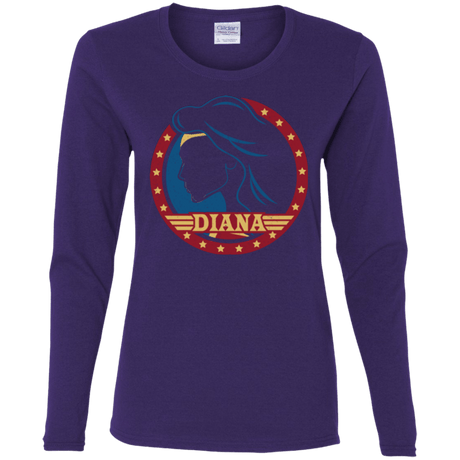 T-Shirts Purple / S Diana Women's Long Sleeve T-Shirt