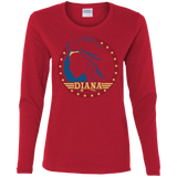 T-Shirts Red / S Diana Women's Long Sleeve T-Shirt