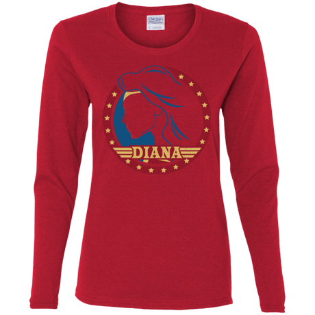 T-Shirts Red / S Diana Women's Long Sleeve T-Shirt