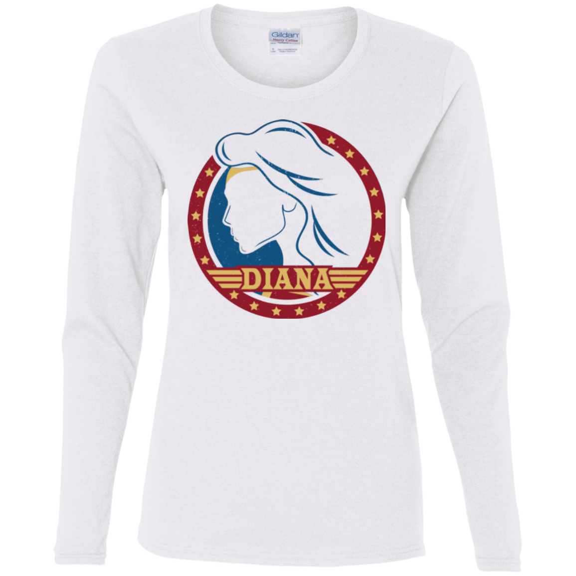 T-Shirts White / S Diana Women's Long Sleeve T-Shirt