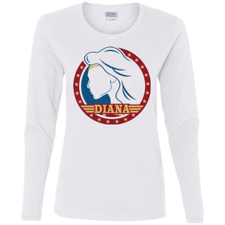 T-Shirts White / S Diana Women's Long Sleeve T-Shirt