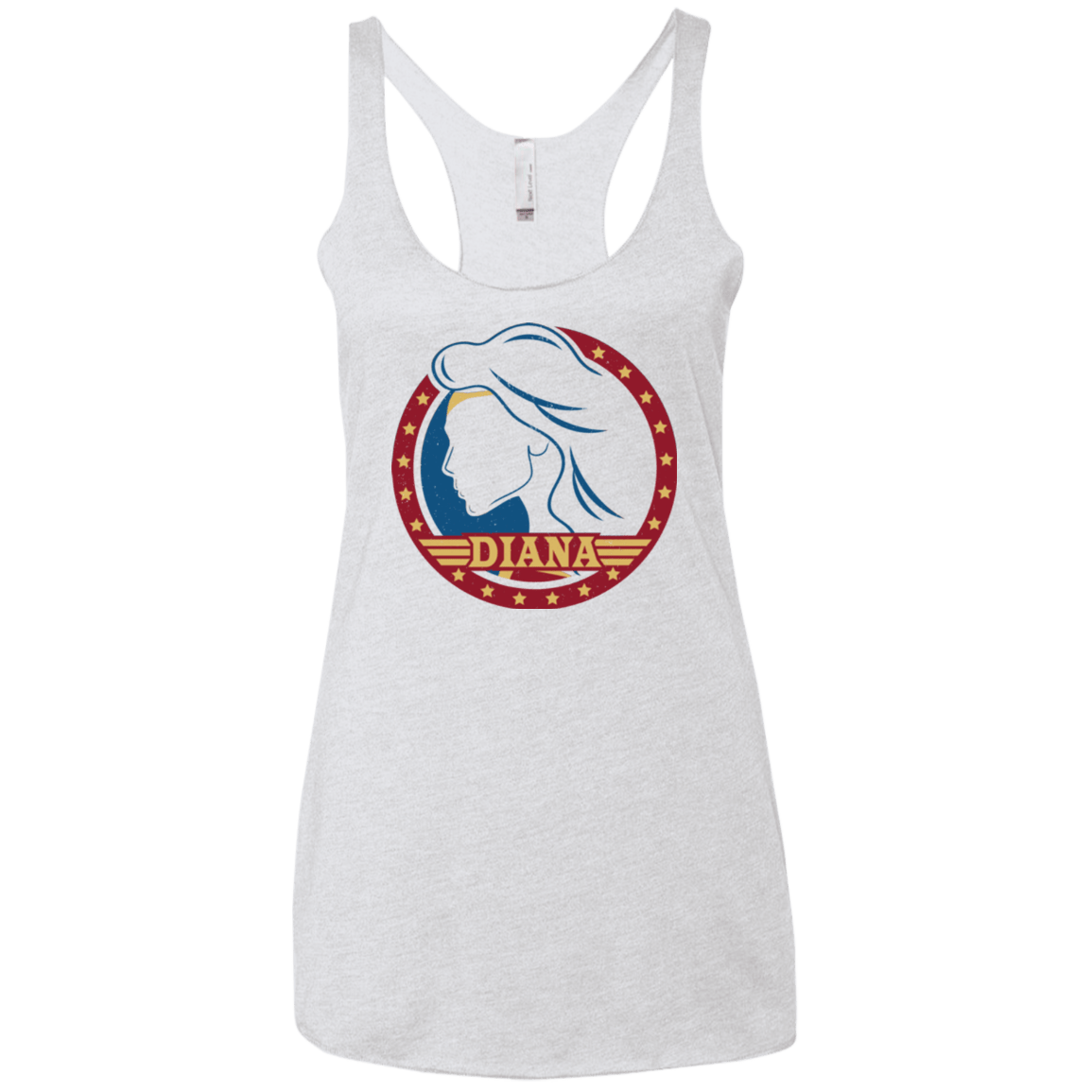 T-Shirts Heather White / X-Small Diana Women's Triblend Racerback Tank