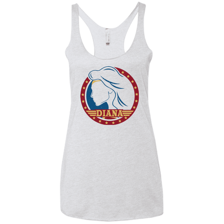 T-Shirts Heather White / X-Small Diana Women's Triblend Racerback Tank