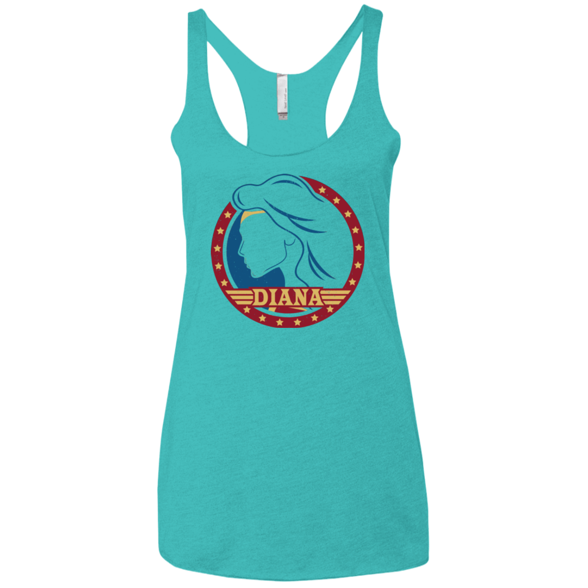 T-Shirts Tahiti Blue / X-Small Diana Women's Triblend Racerback Tank