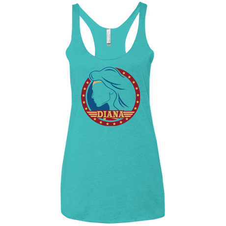 T-Shirts Tahiti Blue / X-Small Diana Women's Triblend Racerback Tank