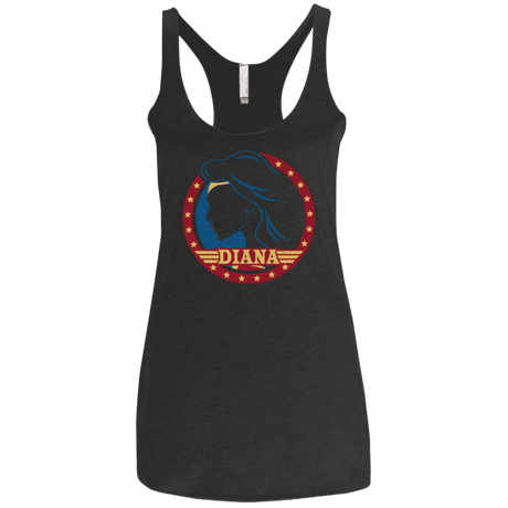 T-Shirts Vintage Black / X-Small Diana Women's Triblend Racerback Tank