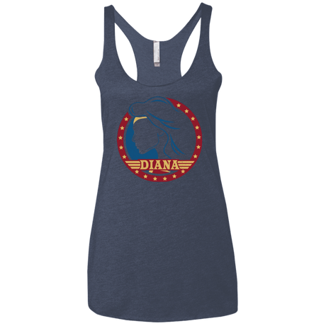 T-Shirts Vintage Navy / X-Small Diana Women's Triblend Racerback Tank