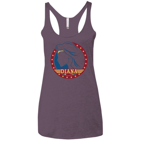 T-Shirts Vintage Purple / X-Small Diana Women's Triblend Racerback Tank