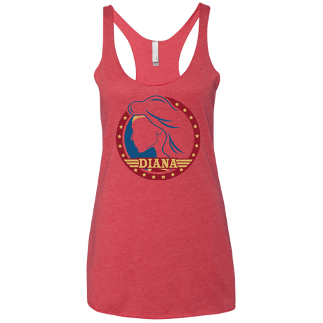 T-Shirts Vintage Red / X-Small Diana Women's Triblend Racerback Tank