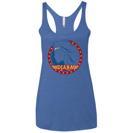 T-Shirts Vintage Royal / X-Small Diana Women's Triblend Racerback Tank