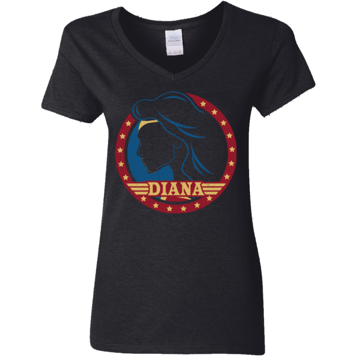 T-Shirts Black / S Diana Women's V-Neck T-Shirt