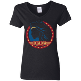 T-Shirts Black / S Diana Women's V-Neck T-Shirt