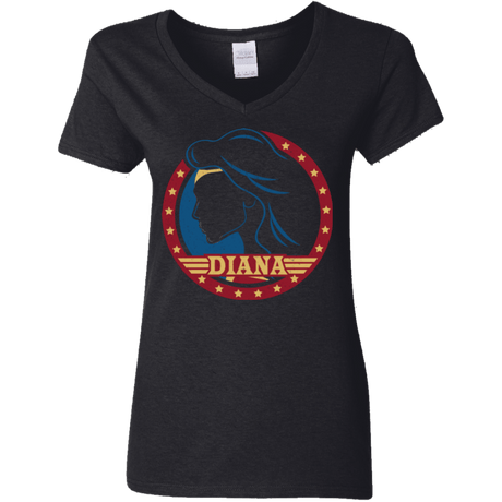 T-Shirts Black / S Diana Women's V-Neck T-Shirt