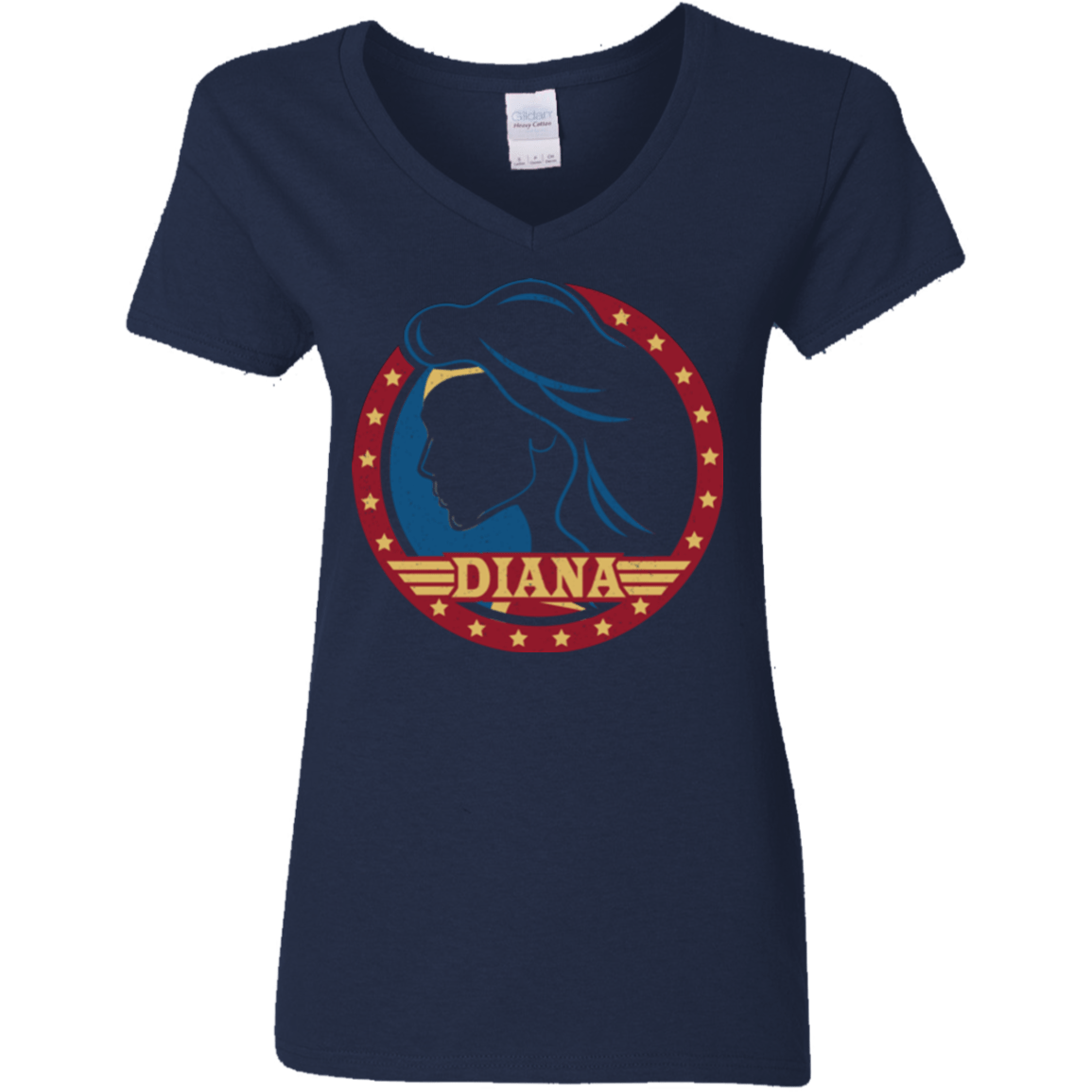 T-Shirts Navy / S Diana Women's V-Neck T-Shirt