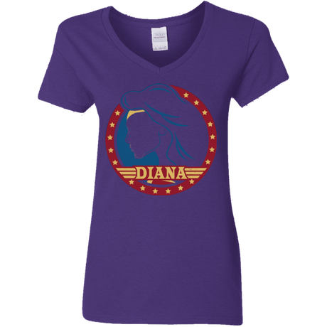 T-Shirts Purple / S Diana Women's V-Neck T-Shirt